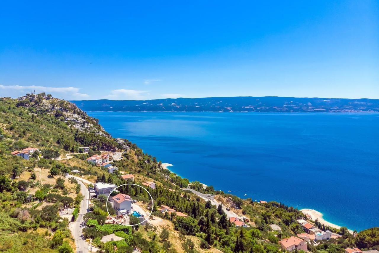 Villa Belvedere With Heated Pool, Billiards, Media Room, Sea Views,10 Pax Omiš Zewnętrze zdjęcie